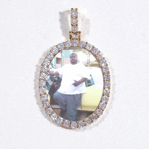 3D Oval Custom Picture Pendant