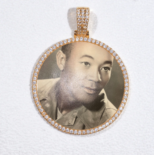 MEDIUM 3D CIRCLE CUSTOM PICTURE PENDANT