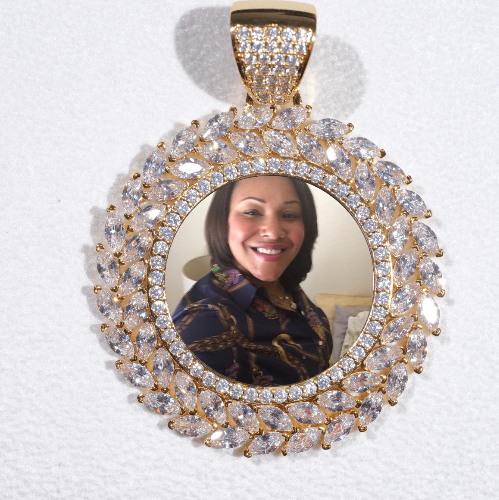 Large 3D Wheat Ear Custom Picture Pendant