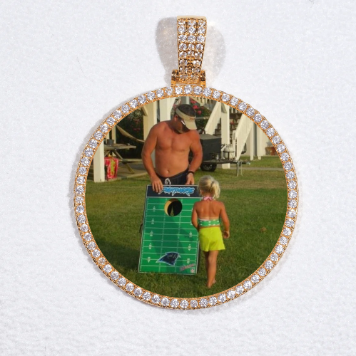 MEDIUM 3D CIRCLE CUSTOM PICTURE PENDANT
