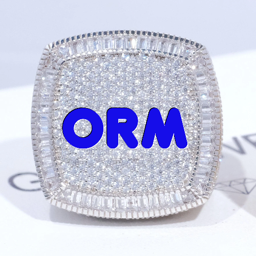 CUSTOM LETTER 3D ICED RING
