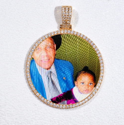 MEDIUM 3D CIRCLE CUSTOM PICTURE PENDANT