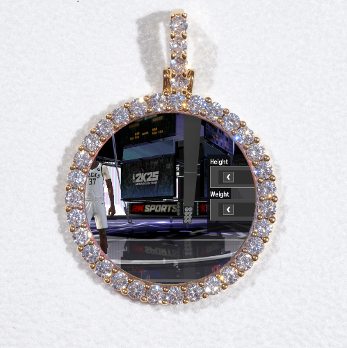 3D CIRCLE CUSTOM PICTURE PENDANT SMALL SIZE