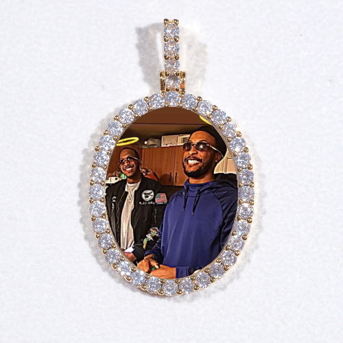 3D Oval Custom Picture Pendant