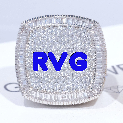 CUSTOM LETTER 3D ICED RING