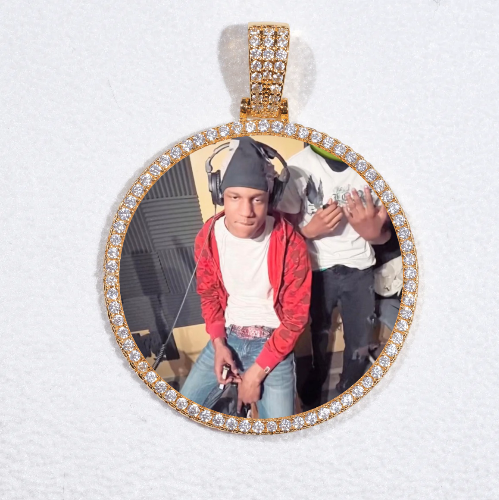 MEDIUM 3D CIRCLE CUSTOM PICTURE PENDANT