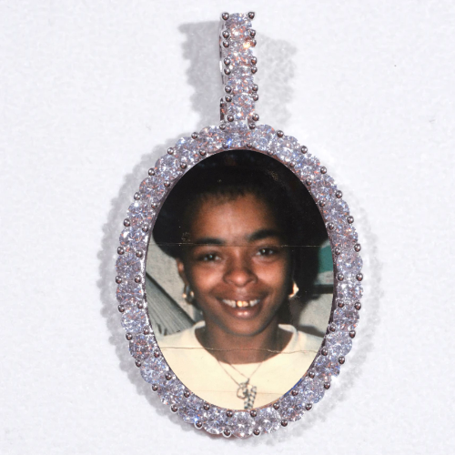 Large 3D Oval Custom Picture Pendant