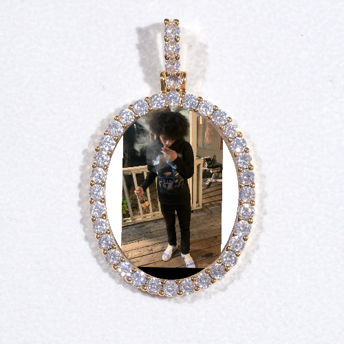 3D Oval Custom Picture Pendant