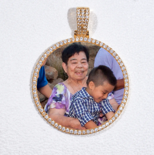 MEDIUM 3D CIRCLE CUSTOM PICTURE PENDANT