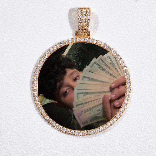 MEDIUM 3D CIRCLE CUSTOM PICTURE PENDANT