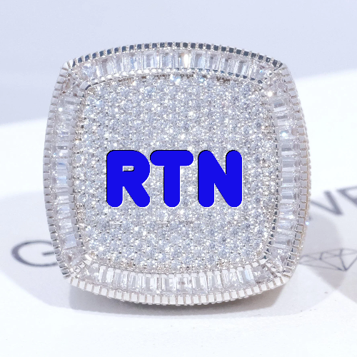 CUSTOM LETTER 3D ICED RING