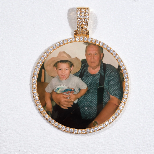MEDIUM 3D CIRCLE CUSTOM PICTURE PENDANT