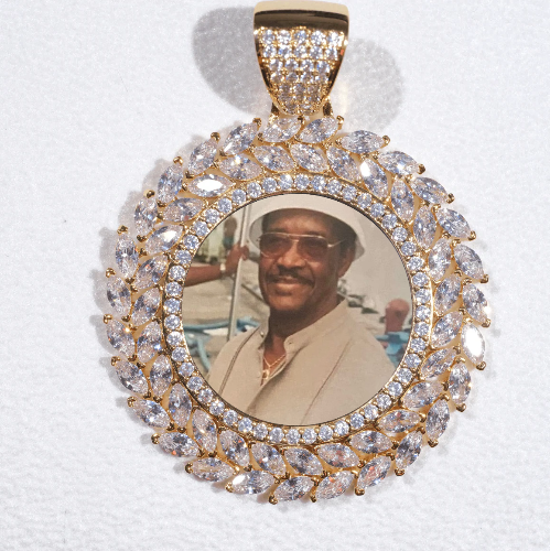 Large 3D Wheat Ear Custom Picture Pendant