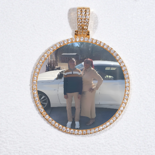 MEDIUM 3D CIRCLE CUSTOM PICTURE PENDANT