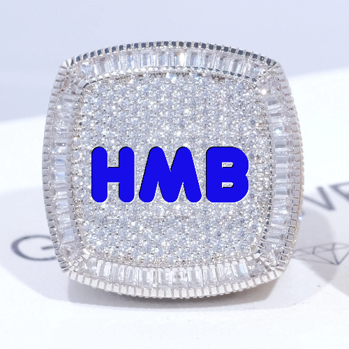 CUSTOM LETTER 3D ICED RING