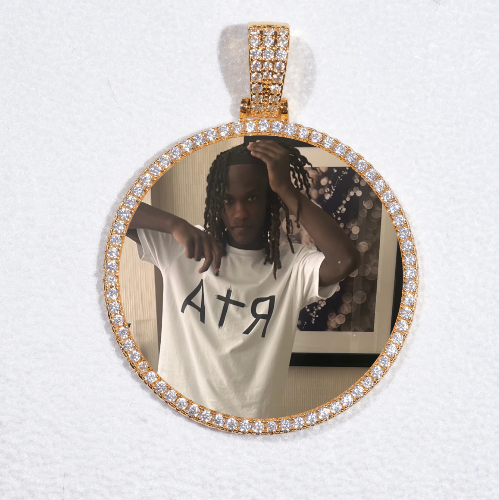 MEDIUM 3D CIRCLE CUSTOM PICTURE PENDANT