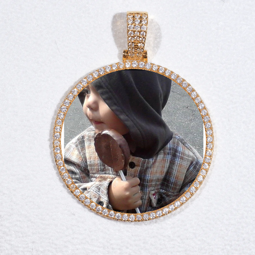 MEDIUM 3D CIRCLE CUSTOM PICTURE PENDANT