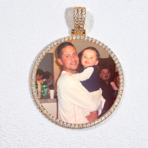 MEDIUM 3D CIRCLE CUSTOM PICTURE PENDANT