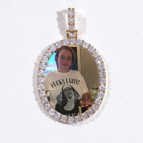 3D Oval Custom Picture Pendant