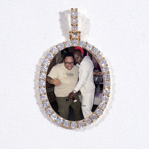 3D Oval Custom Picture Pendant