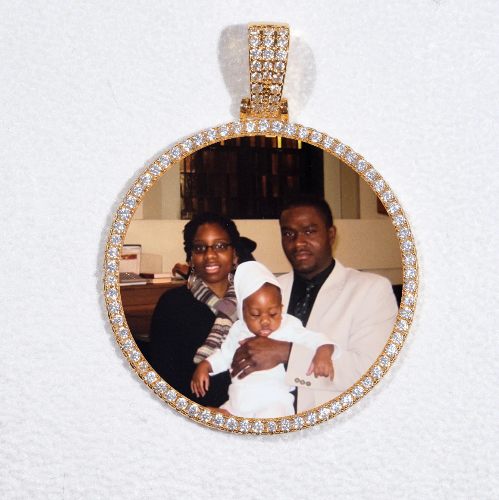 MEDIUM 3D CIRCLE CUSTOM PICTURE PENDANT