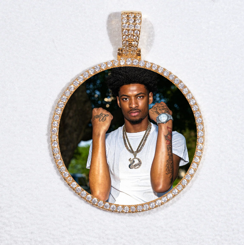 MEDIUM 3D CIRCLE CUSTOM PICTURE PENDANT