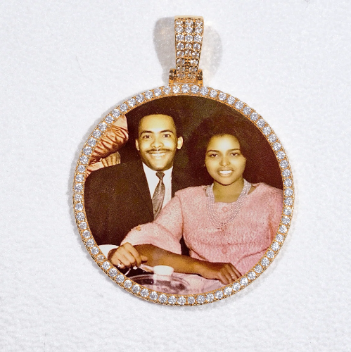 MEDIUM 3D CIRCLE CUSTOM PICTURE PENDANT