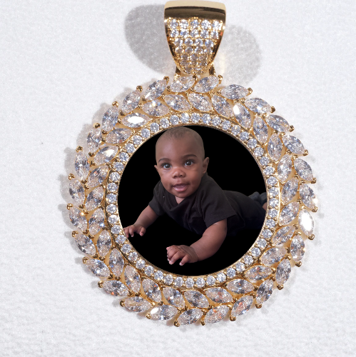 Large 3D Wheat Ear Custom Picture Pendant
