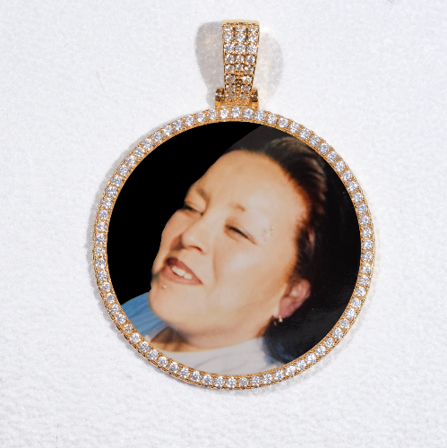 MEDIUM 3D CIRCLE CUSTOM PICTURE PENDANT