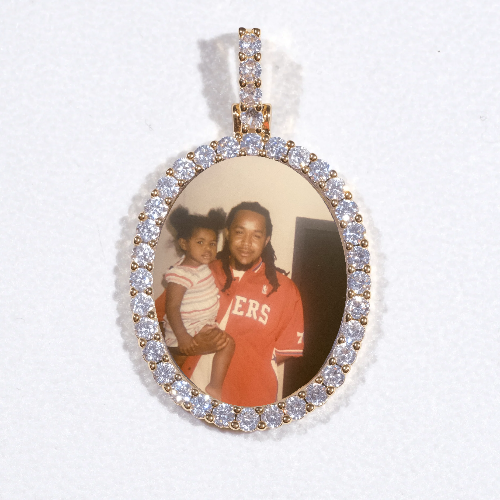3D Oval Custom Picture Pendant
