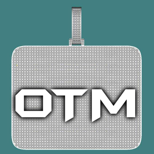 CUSTOM LETTER NECKLACE 3D BIG SQUARE