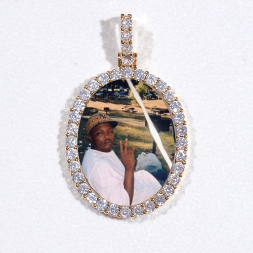 3D Oval Custom Picture Pendant