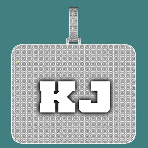 CUSTOM LETTER NECKLACE 3D BIG SQUARE