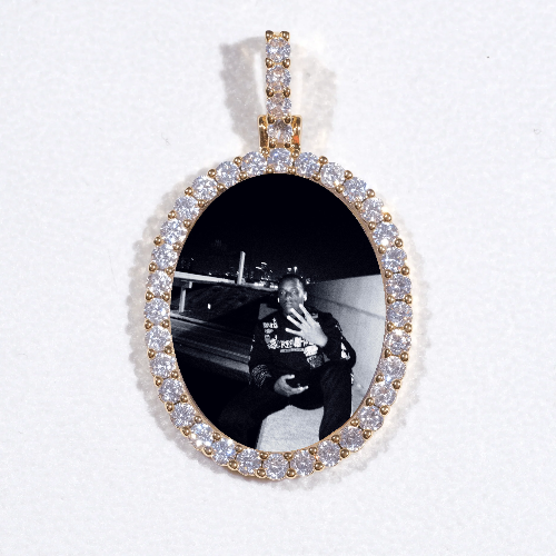 3D Oval Custom Picture Pendant