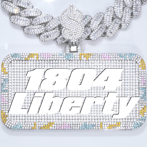 CUSTOM LETTER NECKLACE 3D COLORFUL SQUARE