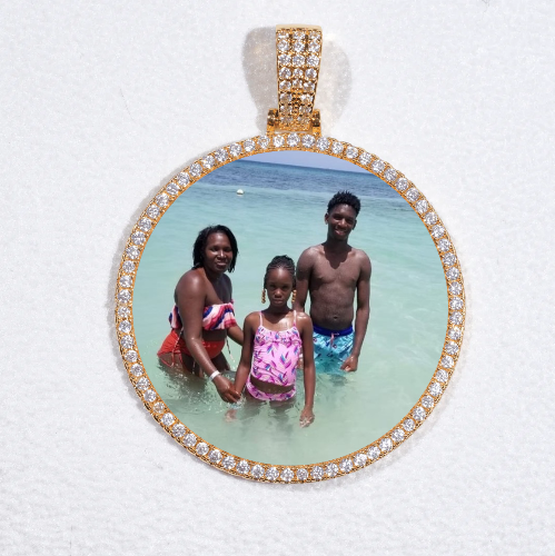 MEDIUM 3D CIRCLE CUSTOM PICTURE PENDANT