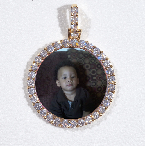 3D CIRCLE CUSTOM PICTURE PENDANT SMALL SIZE