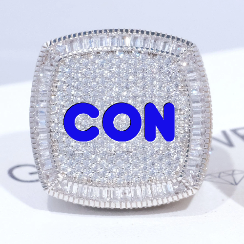 CUSTOM LETTER 3D ICED RING