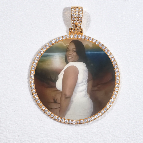 MEDIUM 3D CIRCLE CUSTOM PICTURE PENDANT