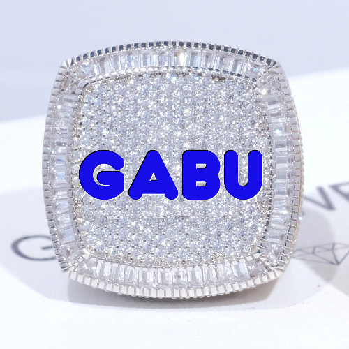 CUSTOM LETTER 3D ICED RING