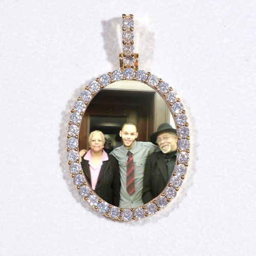 3D Oval Custom Picture Pendant