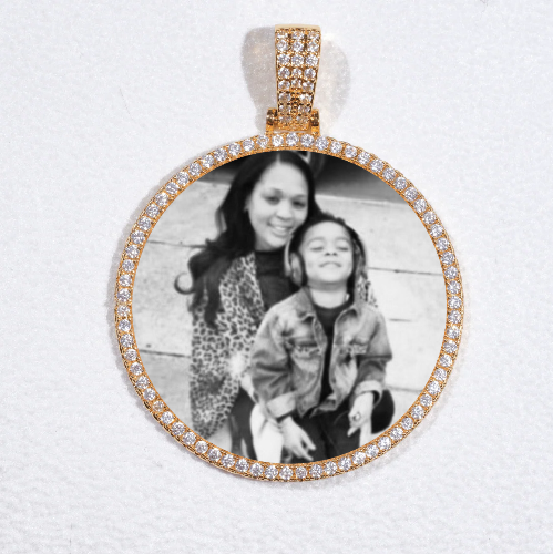 MEDIUM 3D CIRCLE CUSTOM PICTURE PENDANT
