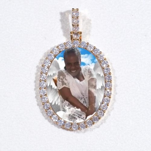 3D Oval Custom Picture Pendant