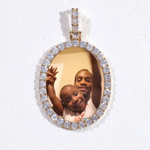 3D Oval Custom Picture Pendant