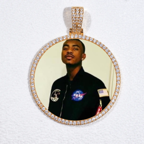 MEDIUM 3D CIRCLE CUSTOM PICTURE PENDANT