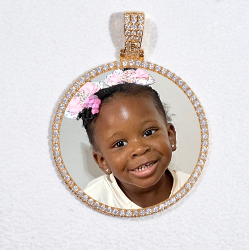 MEDIUM 3D CIRCLE CUSTOM PICTURE PENDANT