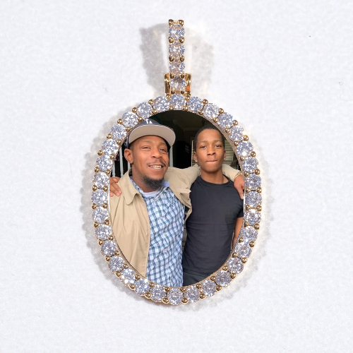 3D Oval Custom Picture Pendant