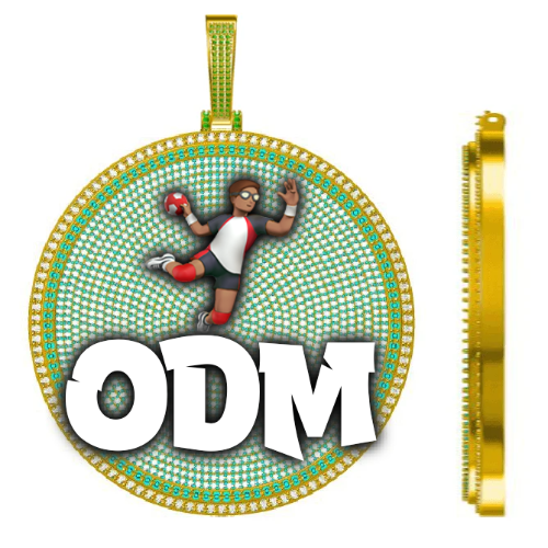 CUSTOM LETTER NECKLACE 3D BIG DISC