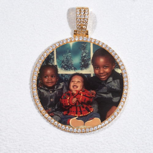 MEDIUM 3D CIRCLE CUSTOM PICTURE PENDANT