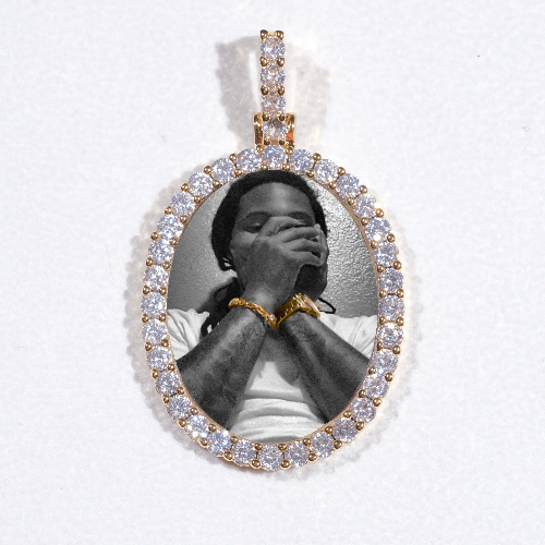3D Oval Custom Picture Pendant